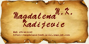 Magdalena Kadijević vizit kartica